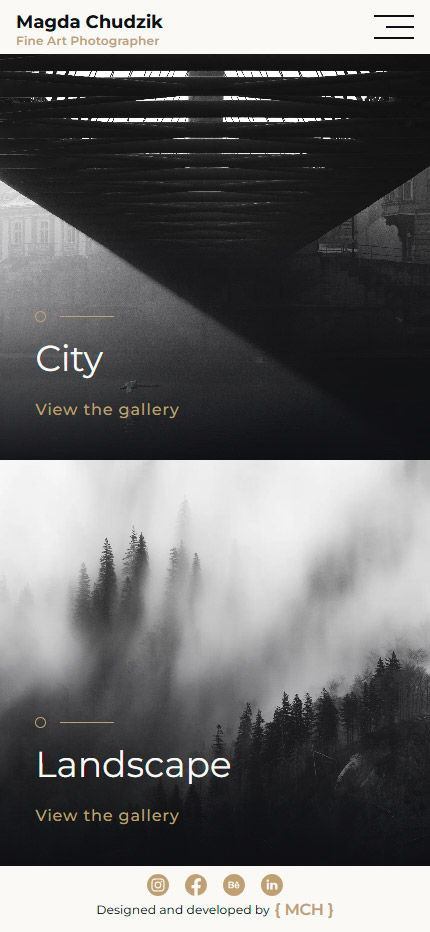 Photographer portfolio mockup 1