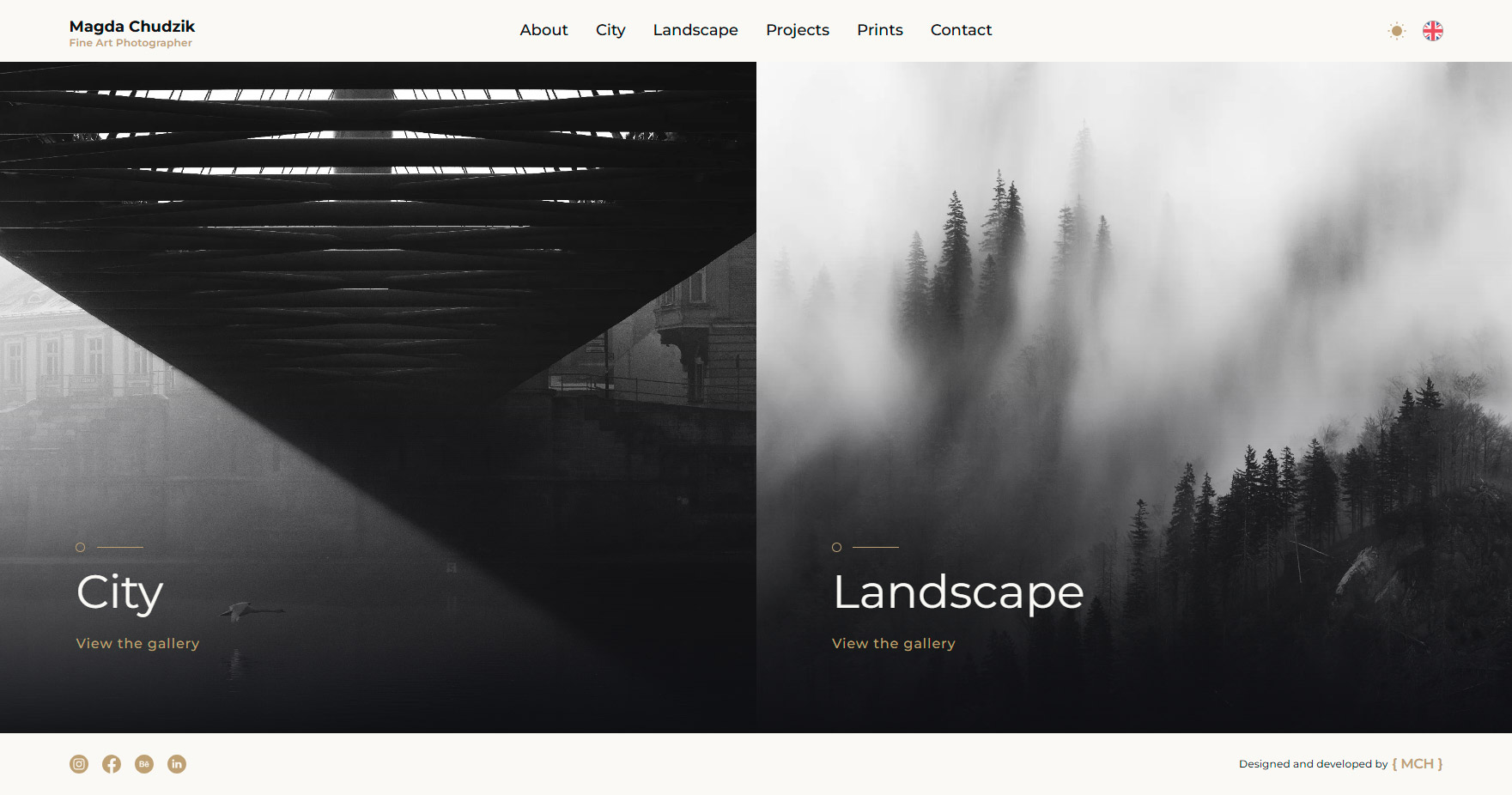Photographer portfolio mockup 1